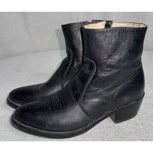 Durango Men's Size 8 8D Black Western Short Ankle Cowboy Boots‎ TR820